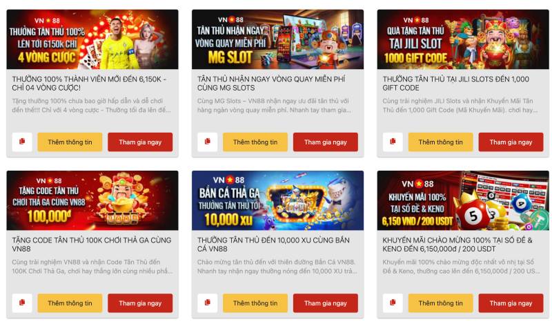 Chương Trình Khuyến Mãi VN88 Đầy Hấp Dẫn