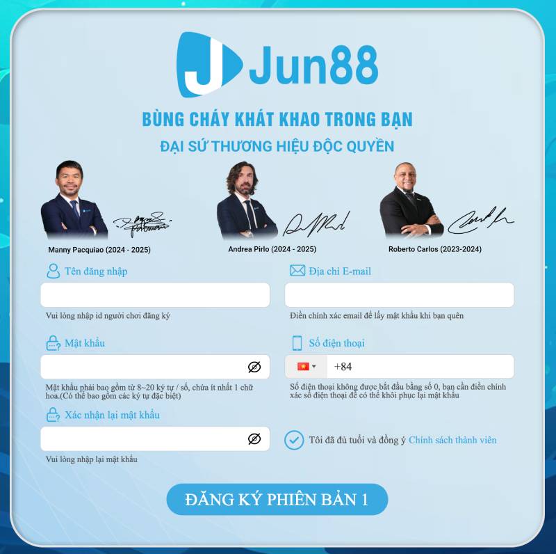 Đăng Ký Tài Khoản Tại Jun88