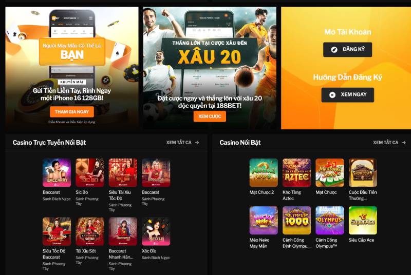 188Bet - Cá Cược Trực Tuyến Uy Tín Và Đẳng Cấp 4 Dịch Vụ Và Sản Phẩm Tại 188Bet