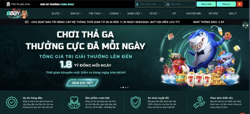 Điểm Nổi Bật Của Nhà Cái 8Day