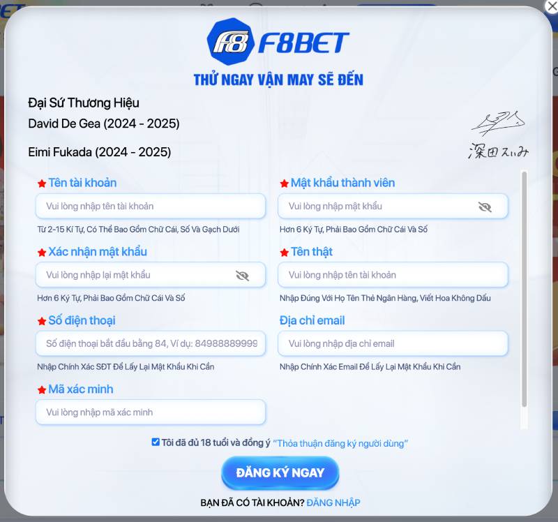 Hướng Dẫn Truy Cập Và Đăng Ký Tại F8Bet